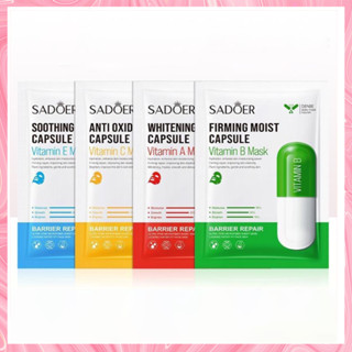 Combo 10 Mặt Nạ Sadoer Tinh Chất Vitamin E, A, B, C dùng cho Spa Bổ Sung Collagen Giảm Thâm Dưỡng Trắng Ngừa Mụn