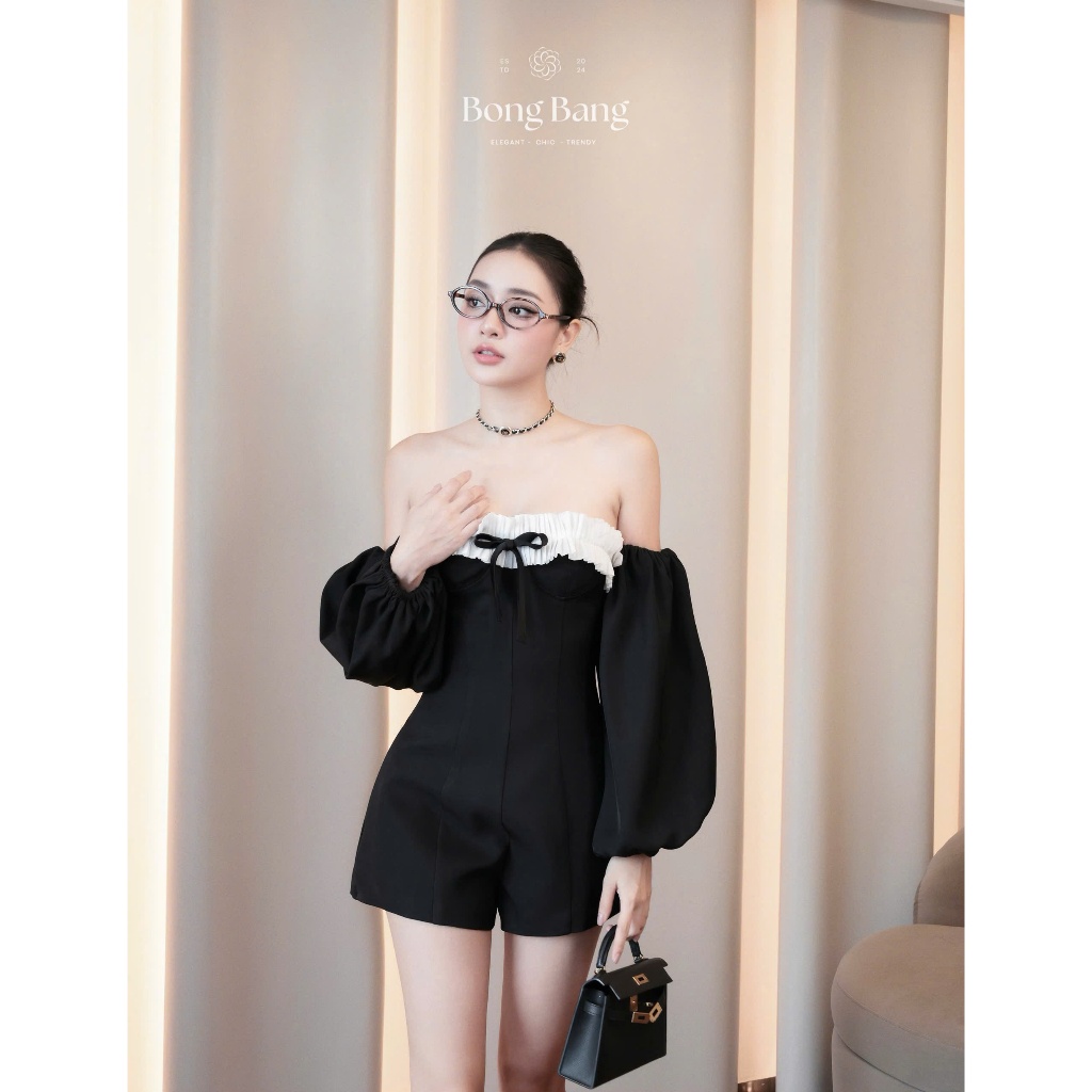 534 Jumpsuit Cúp Ngực Viền Ly Đính Nơ Tay Rời Siêu Xinh Akira Store CHINCHIN STORE