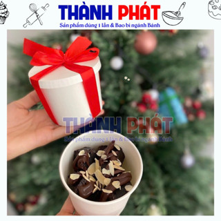 50 Ly giấy nắp giấy 200ml đựng kem , canh, chè - Ly giấy 8oz kèm nắp giấy