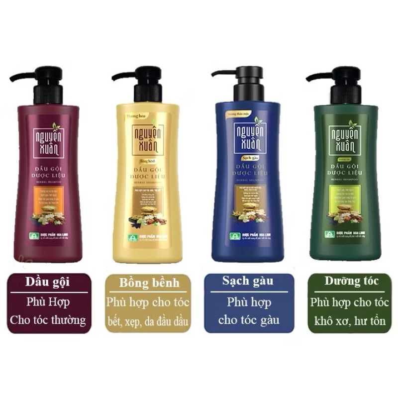 Dầu gội dược liệu Nguyên Xuân dưỡng tóc 350ml/450ml/600ml Tặng thêm 10% giá không đổi