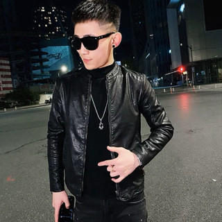 Áo khoác da nam cổ tàu lót dù hàng Quảng Châu cao cấp  siêu bền