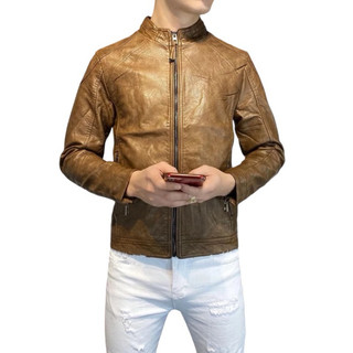  Áo khoác da nam cổ tàu lót lông phong cách dễ phối đồ với mọi lứa tuổi lót lông siêu bền và ấm 