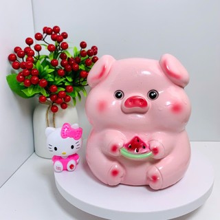 Heo đất tiết kiệm Heo DƯA HẤU siêu dễ thương size nhỏ-ống tiết kiệm trang trí LĐ1