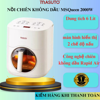 Nồi chiên không dầu Masuto MSQueen,  đối lưu không cần trở lật bảo hành 12 tháng