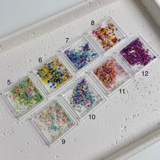 Set phụ kiện Hoa khô gắn móng nail hàn quốc siêu mỏng, cánh hoa mềm mịn, màu pastel_Trung Pham Nail