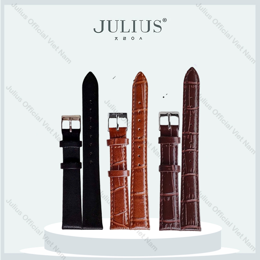 Dây da JA-703, JA-1242, JA-1328, dây đồng hồ Julius, dây đồng hồ Size 14 D14| Julius Official