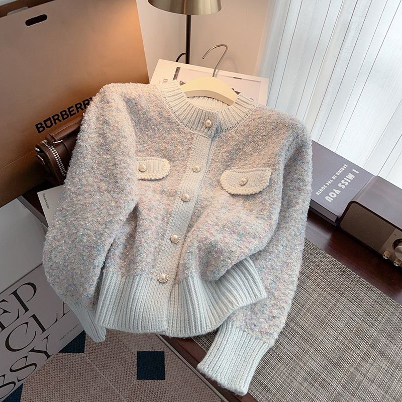 Áo cadigan Len lông cao cấp phối cúc ngọc | BigBuy360 - bigbuy360.vn