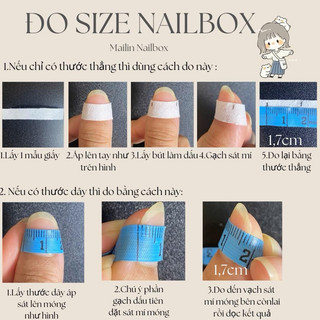 045 Nailbox thiết kế kẻ dạ đính nơ