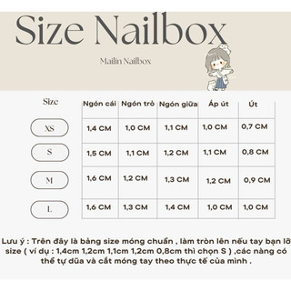 045 Nailbox thiết kế kẻ dạ đính nơ