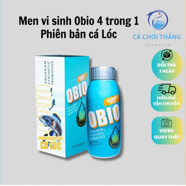 Men vi sinh KOIKA OBIO 4 trong 1 (Phiên bản cho cá Lóc) - Xử lý làm trong nước, bổ sung vitamin, khử