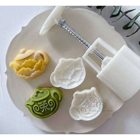 Khuôn trung thu 50gr 2 mặt ấm trà