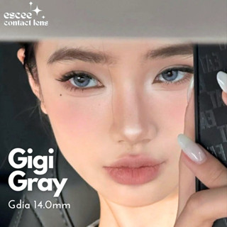 Lens kính áp tròng Gigi Gray - xám xanh cá tính giãn tròng 14.0mm có độ cận 0 - 7 độ ( tặng kèm khay gương )