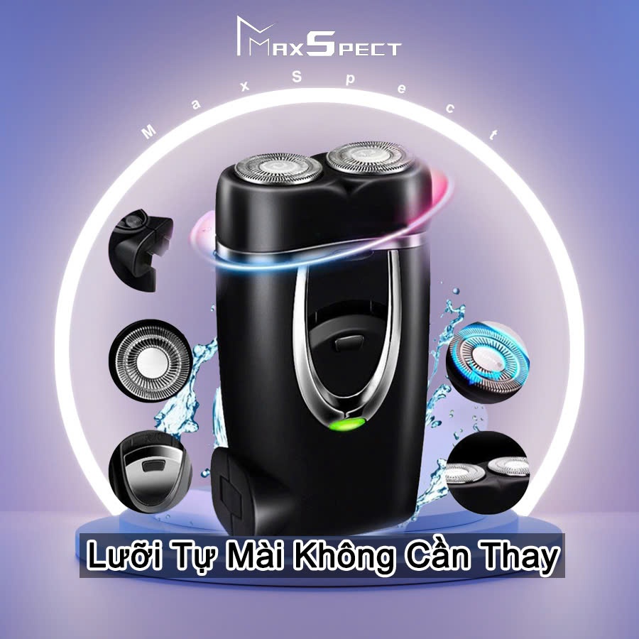 Máy cạo râu 2 lưỡi tự mài cao cấp MaxSPect bảo hành 12 tháng