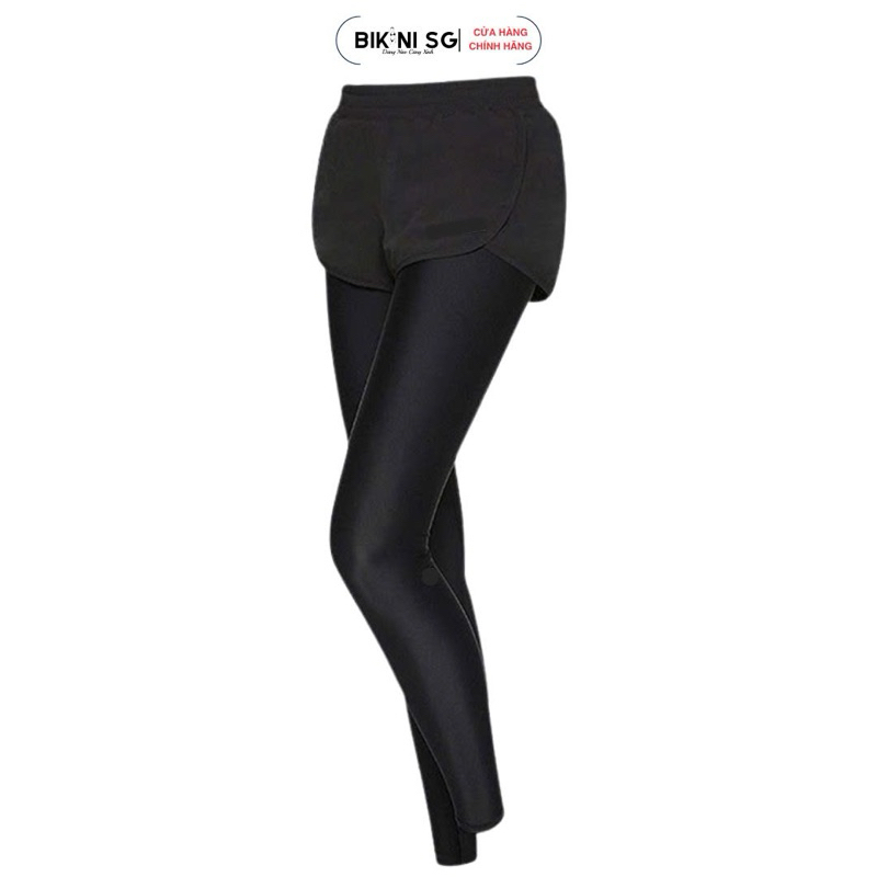 Quần bơi dài 2 lớp Bikini SG quần bơi đùi liền quần dài kín đáo