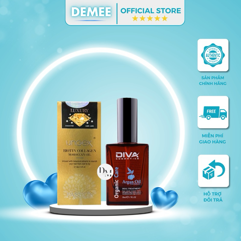 Tinh Dầu Dưỡng Tóc Phục hồi Ungex Biotin & Diva Argan Oil 50ML