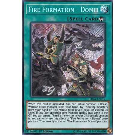 Thẻ bài Yugioh Fire Formation - Domei - FIGA-EN019 - Secret Rare 1st Edition