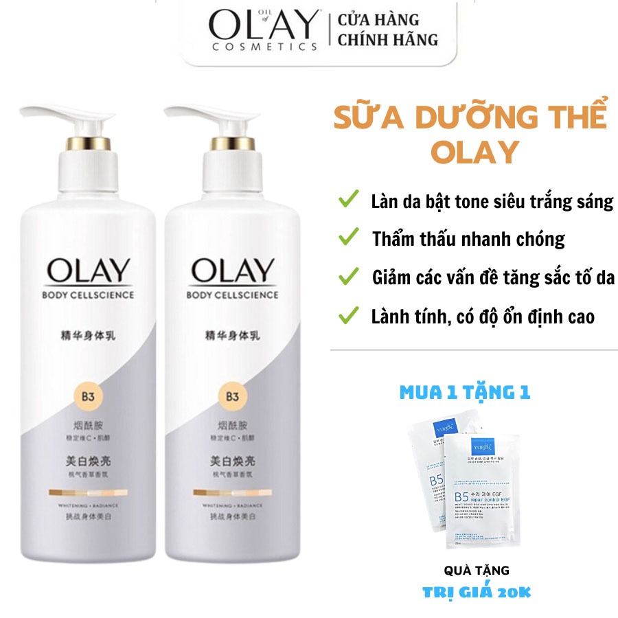 Sữa Dưỡng Thể Olay B3+ Vitamin C, Dưỡng Trắng Da Toàn Thân - 250ML