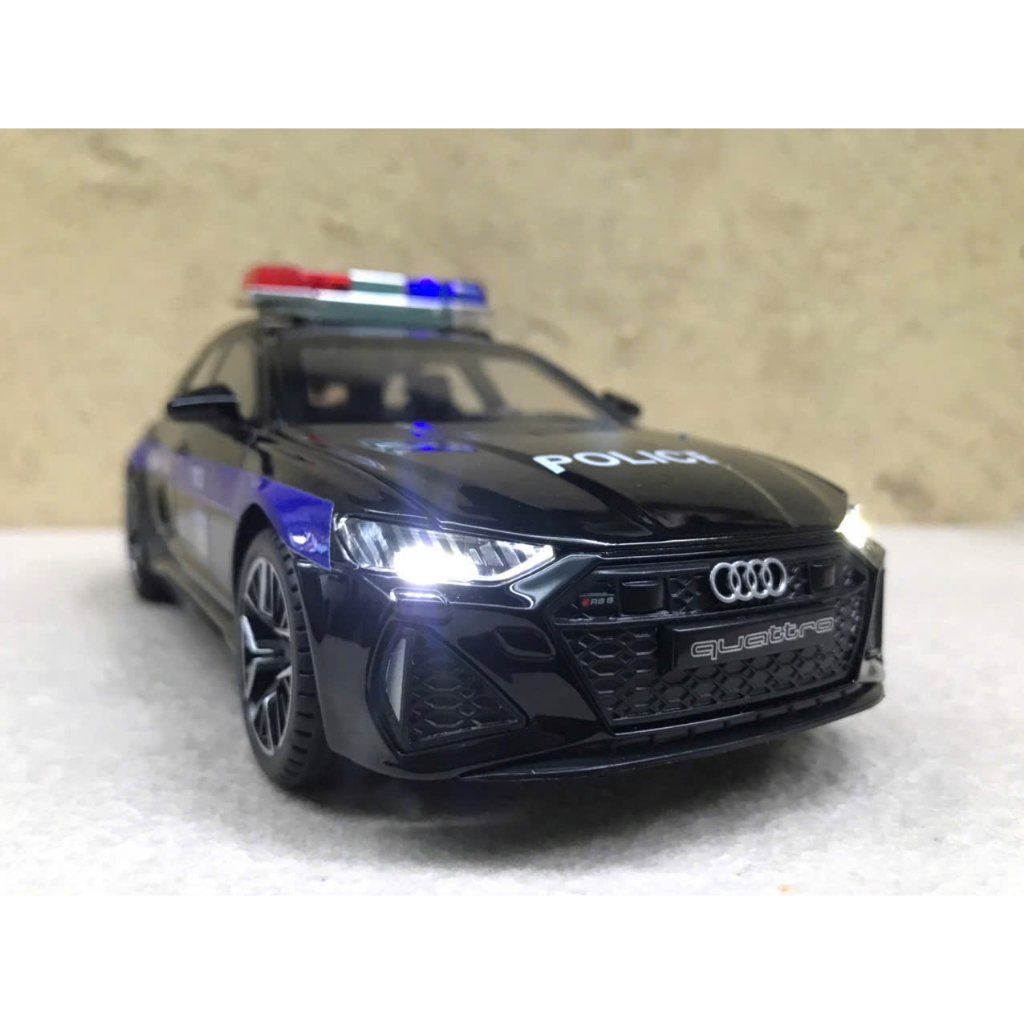 Mô hình trưng bày Police CSCĐ Audi RS6 1:24