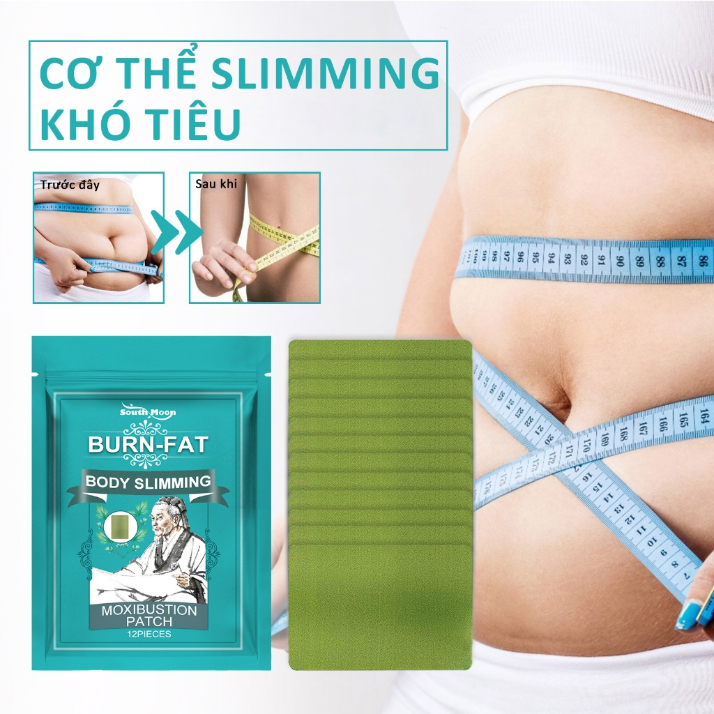 South Moon Miếng Dán Giảm Béo - Miếng Dán Nóng Tạo Hình, Chăm Sóc Cơ Thể & Săn Chắc Da (12 miếng)
