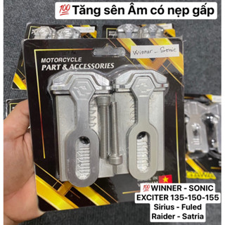 TĂNG SÊN ÂM NHÔM CNC CÓ NẸP GẤP Cho WINNER / Sonic - Raider / Satria - EXCITER 135/150/155 - FULED