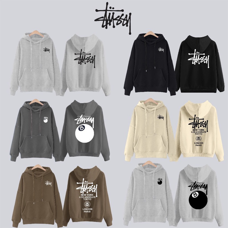 Áo hoodie nam nữ Stussy nỉ cotton - Áo hoodie nỉ stussy