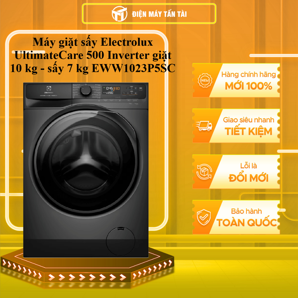 EWW1023P5SC - Máy giặt sấy Electrolux Inverter giặt 10 kg - sấy 7 kg - GIAO TOÀN QUỐC