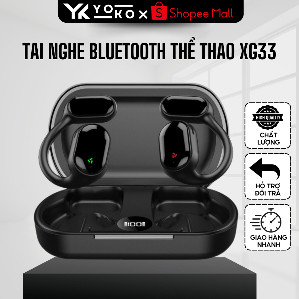Tai Nghe Bluetooth XG33, Cảm Ứng Vân Tay Tích Hợp Micro Bản Cao Cấp (YOKO STORE)