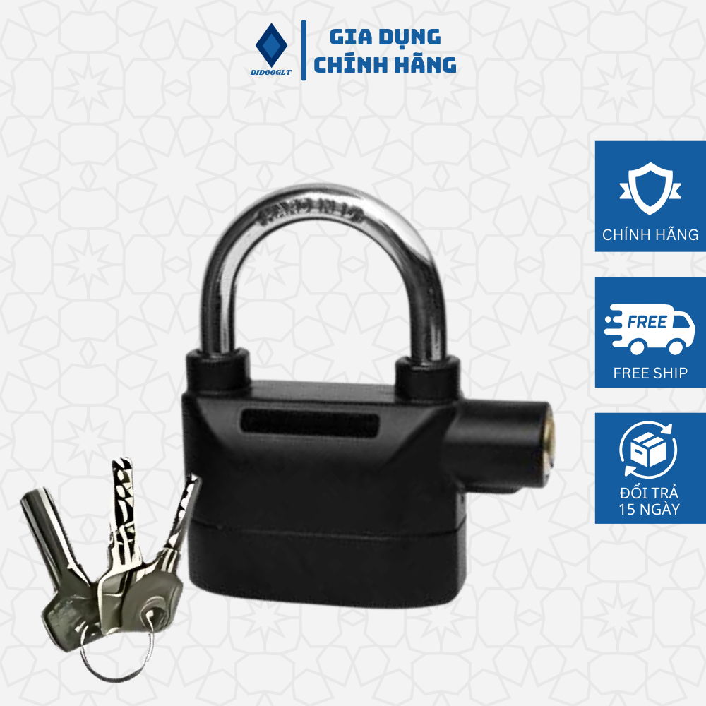 Ổ Khóa Chống Trộm DIDOOGLT Tự Động Còi Báo Động Cao Cấp Tăng Pinn Thay Thế Cao Cấp