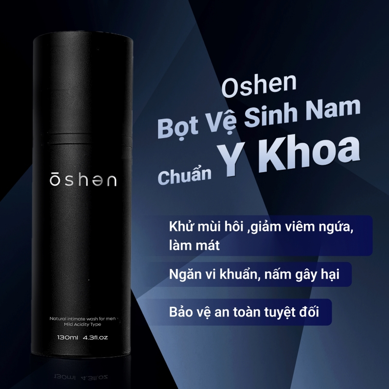 Dung dịch vệ sinh nam giới OSHEN JAPAN Natural dạng xịt tạo bọt kháng khuẩn Nhật Bản130ml