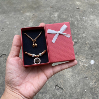 combo 40 hộp đựng dây chuyền đính nơ có mút loại rẻ