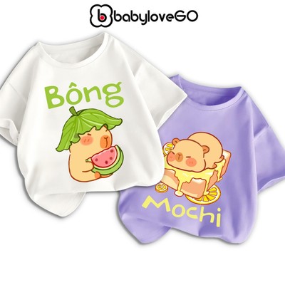 Áo thun IN TÊN theo yêu cầu cho bé trai bé gái BabyloveGO (khách hàng vui lòng nhắn tin cho shop)