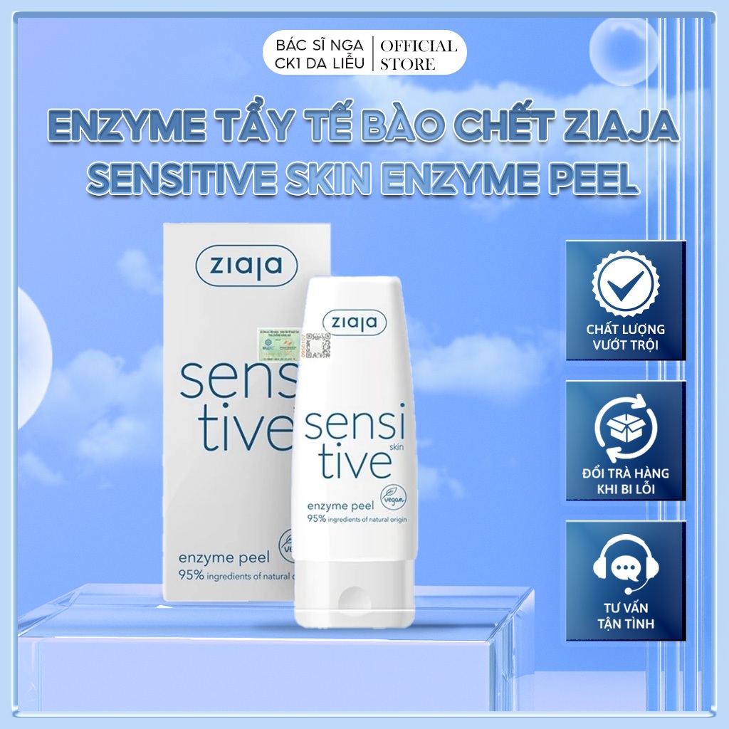 [CHÍNH HÃNG] Enzyme tẩy tế bào chết Ziaja Sensitive Skin Enzyme Peel dùng cho mọi loại da (60ml)