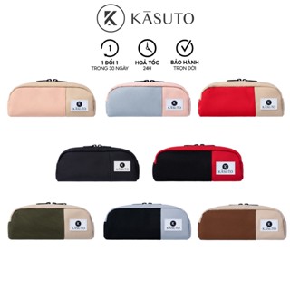 Hộp Bút Nam Nữ Đi Học KASUTO Basic Pencil Case Vải Canvas Thời Trang Chống Thấm Nước Cao Cấp