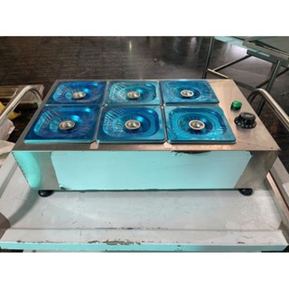Bếp giữ nóng, hâm nóng topping, chè, nhân cháo, bánh mì,giữ ấm chân châu 6 khay 1/6