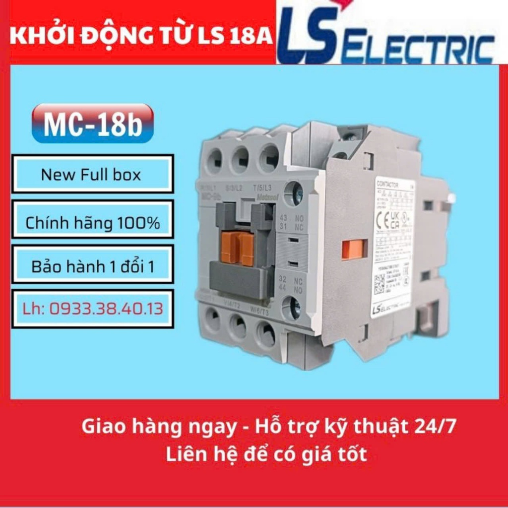 Contactor LS MC-18b 220V 18A 7.5kW 1NC+1NO