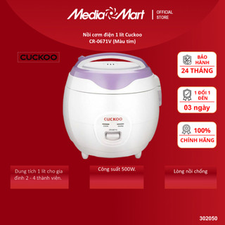 Nồi cơm điện 1 lít Cuckoo CR-0671V (Màu tím)
