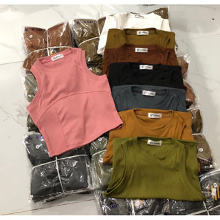  Áo Ba Lổ Chạy Gân Nổi Dáng Áo Ngắn Trên Rốn Vải Mát Co Giãn 38kg _ 50kg  Bigsize  