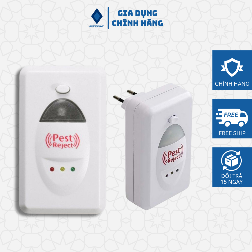 Máy đuổi côn trùng Pest Reject - Thiết bị đuổi chuột, gián, muỗi bằng sóng âm, không chất độc hại DIDOOGLT