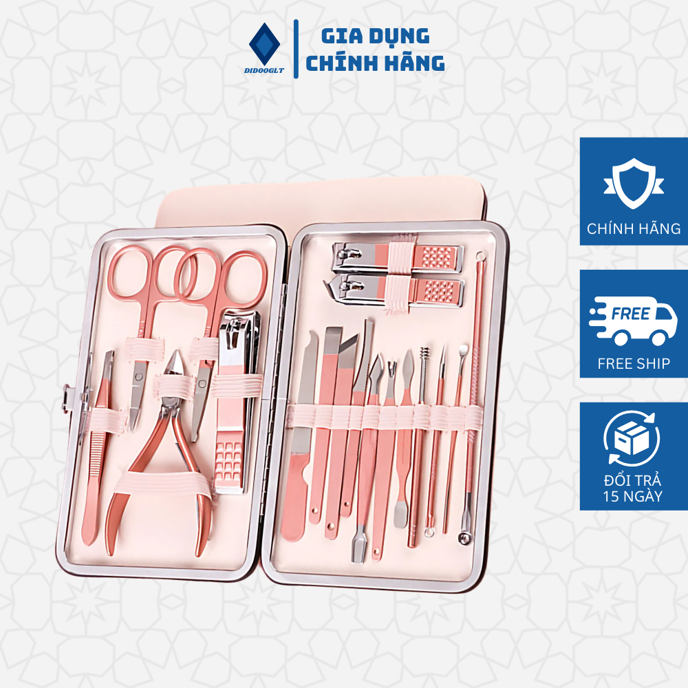 Bộ Bấm Móng Tay DIDOOGLT 16 Món,18 Món Thiết Kế Nhỏ Gọn Tiện Lợi Dễ Dàng Sử Dụng Cho Gia Đình