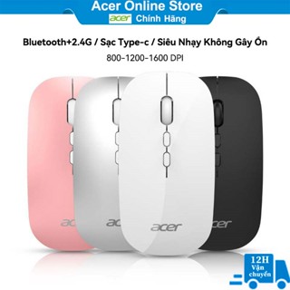 Chuột không dây acer OMR050 Bluetooth 2.4Ghz tự sạc pin cao cấp 2 trong 1 chống ồn dùng cho Máy Tính,Laptop,laptop táo
