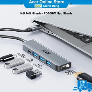HUB Type C và HUB USB 3.0 Acer HY41-T5 tốc độ cao cổng chia usb mở rộng kết nối chuyển đổi cho Laptop PC