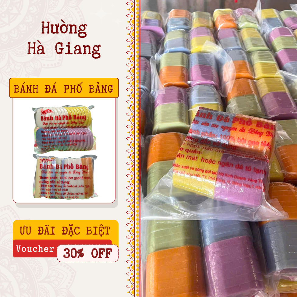 Bánh đá Hà Giang từ 100% gạo tẻ dẻo, thơm đặc trưng của Cao Nguyên Đá Đồng Văn Tặng Kèm Mật Mía