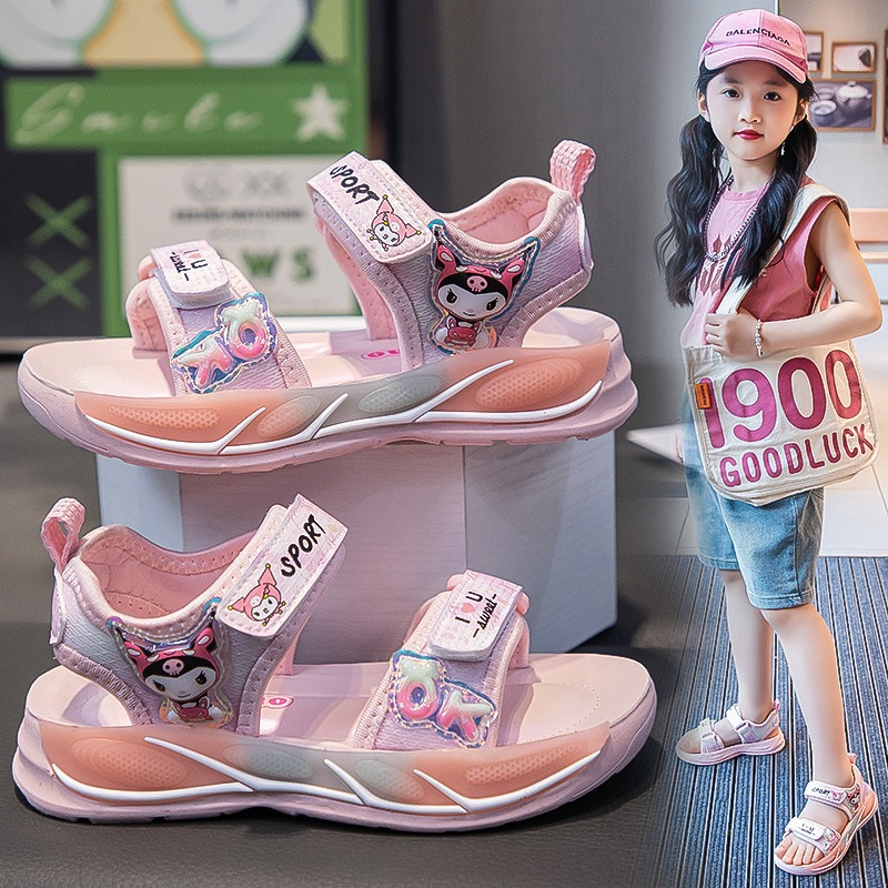  Giày sandal quai hậu cho bé gái hình KUROMI dễ thương Chống Trơn 
