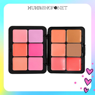 [Bảng má kem Mona] Bảng má hồng kem Mona Blush Palette 12 ô màu có khối đa năng, dễ sử dụng, tiện lợi