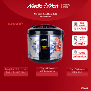 Nồi cơm điện Sharp 1.8L KS-19TJV-BC