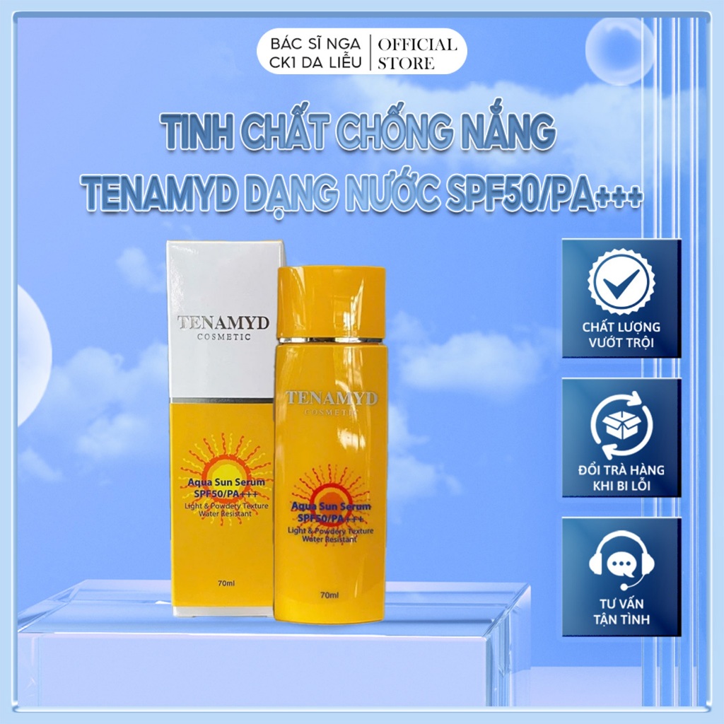 [CHÍNH HÃNG] Tinh chất chống nắng Tenamyd dạng nước SPF50/PA+++ (Tuýp 70ml)
