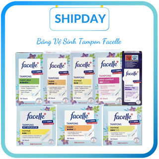 Tampon - Băng vệ sinh Tampon Facelle đầy đủ size chuẩn Đức