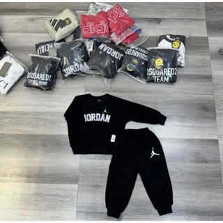 Bộ quần áo nỉ cổ tròn thu đông cho bé trai hình JD, set áo nỉ cổ tròn quần jogger trẻ em,TPKIDS,[M865]