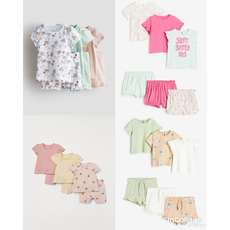 (099)Set bộ thun HM auth bé gái
