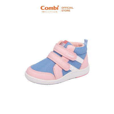 Giày cao cổ Combi S-Go đế định hình chống bàn chân bẹt 24AW03 màu hồng xanh